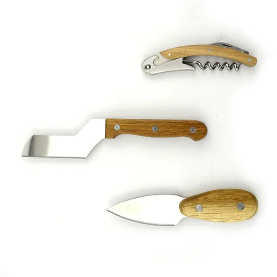 High-Quality Stainless Steel Cheese Knives with Acacia Wooden Handles for Enhanced Kitchen Experience