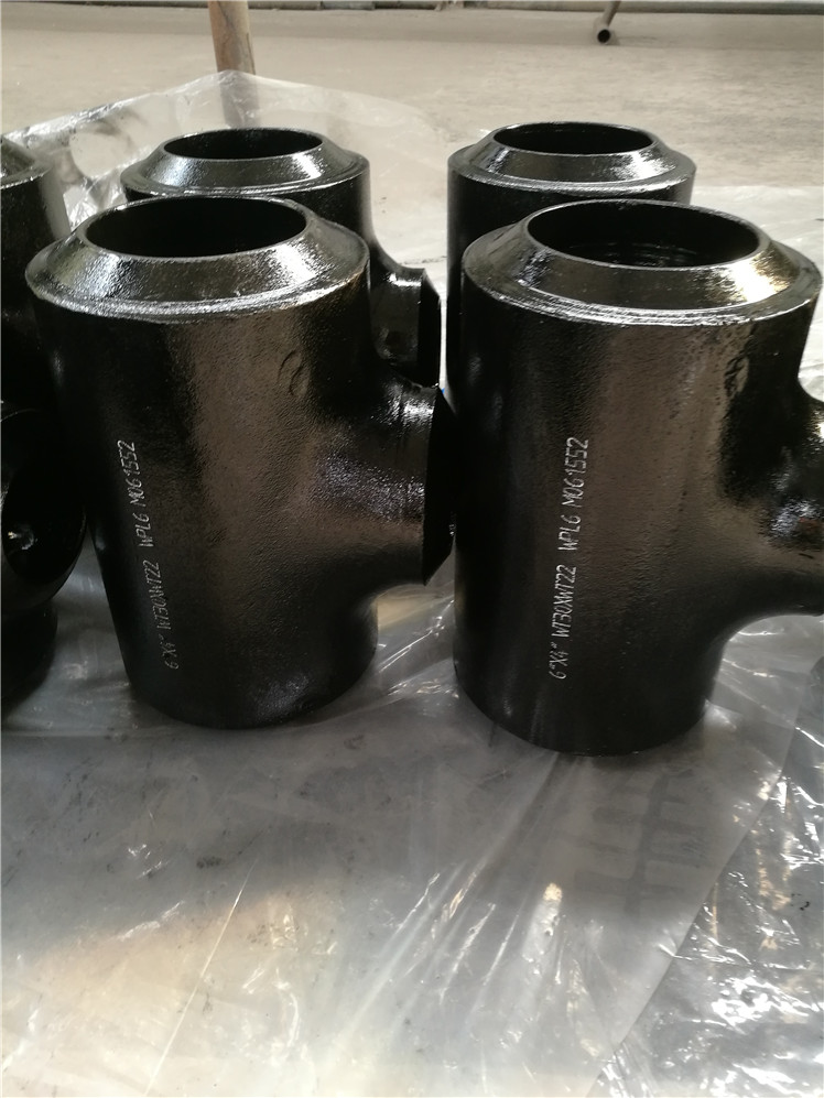 TEE black steel reducing Sch40BW pipe fittings