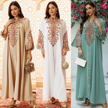Ramadan besticktes Jalabiya Abaya-Kleid für Frauen