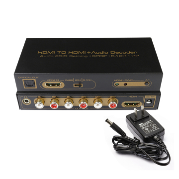 Audio Edid Setting+Spdif+5.1CH HDMI to HDMI + Audio Decoder