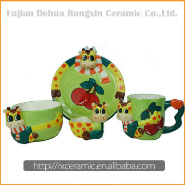 China Wholesale Custom Ceramic Cartoon Aninmal tableware