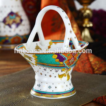 Luxury Porcelain Flower Basket