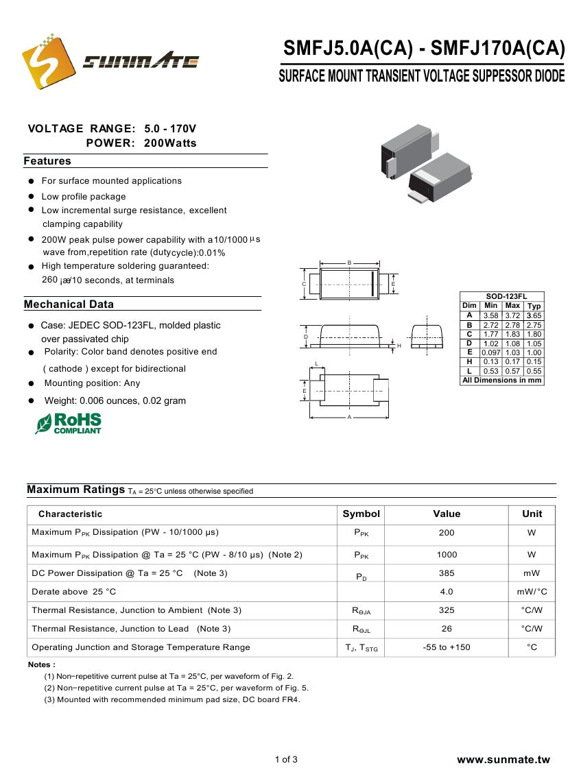 SMFJ5.0A-SMFJ170A0000
