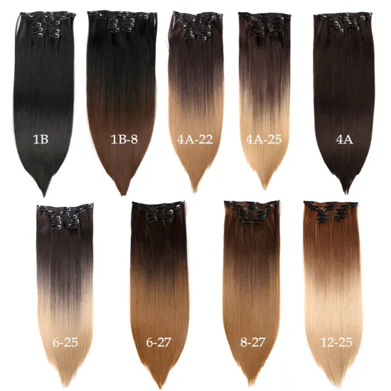 Long Straight Wrap Around Clip In Ponytail Hair Extension Heat Resistant Synthetic Pony Tail Fake Hair
