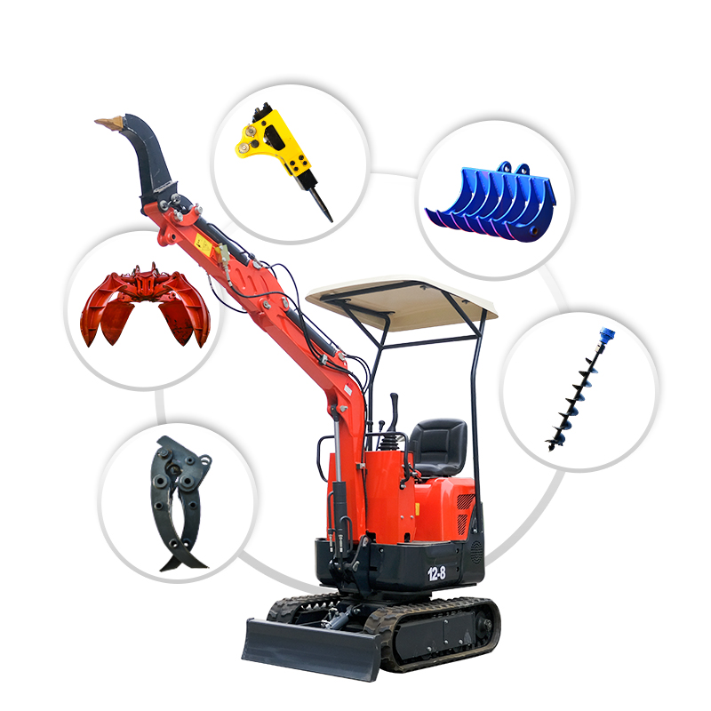 MINI DES MACHINEURS DE TERRES DE TERRE 1 2 1,5 3 tonnes Small Micro Mini Excavator Digger