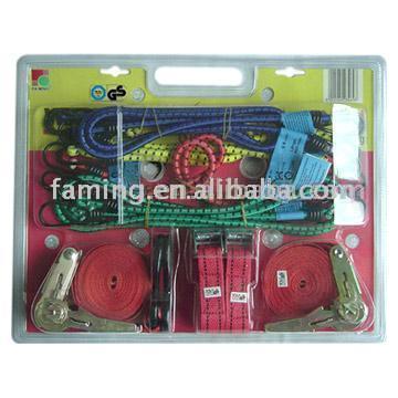 12 pcs elastic strap and ratchet buckle strap combo