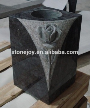 Granite flower vases for tombstones