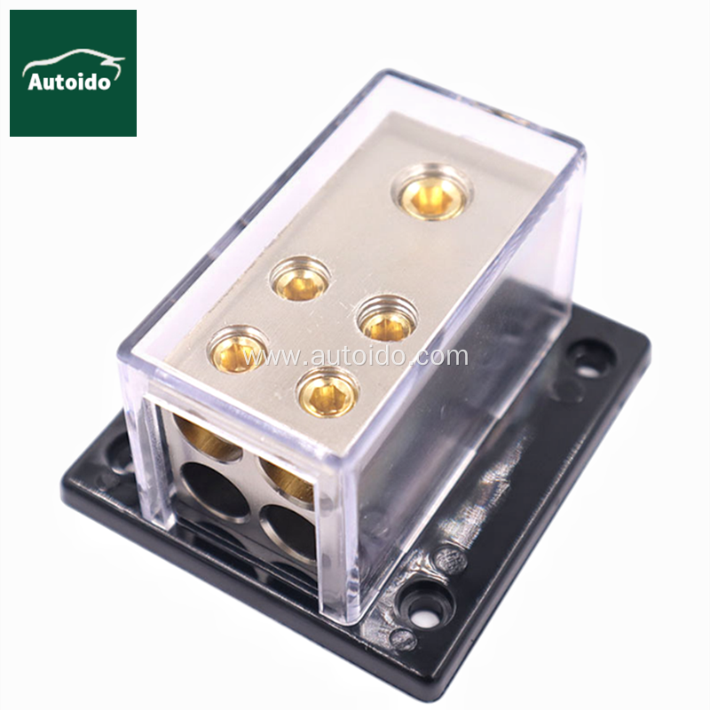 4 Way Audio Power/Ground Cable Splitter Distribution