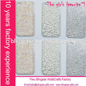 rhinestone pearls phone cover for iphone 5