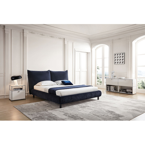 Fabric Soft Bed Modern Design Wooden Frame Fabric Soft Bed Supplier
