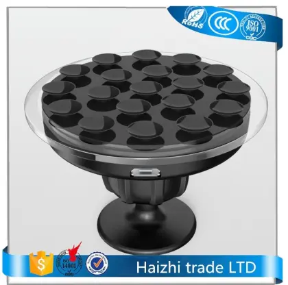 Sucker style qi standard wireless charging stand car stand holder charger car wireless charging pad
