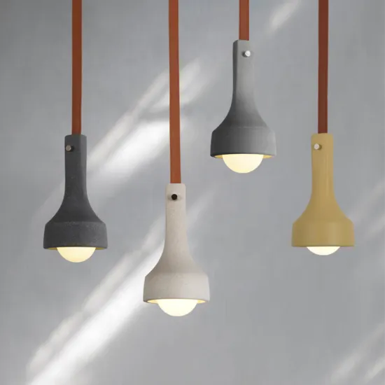 Modern Nordic Grey Pendant Lamp - Zhongshan Factory Interior Decorative Cement Drop Lighting Fixtures