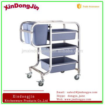 RTD-5C Square tube clubfoot dish collection cart, clearing trolley, collection cart