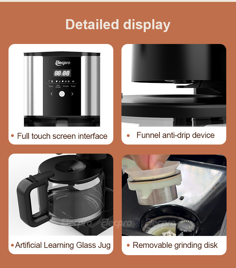 Programmable Drip Coffee Machine With Grinder (6)