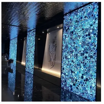 Luxury Customized Backlight Agate Stone Tiles and Panels for Home Decor in Europe