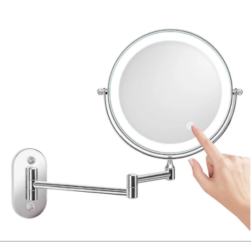 2020 New Anti-Fog Dual Sided LED Touch Screen Makeup Mirror with 10X Magnifying