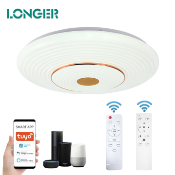 Nordic Modern Style Smart Tuya App Controlled RGB Dimmable Ceiling Light for Bedroom