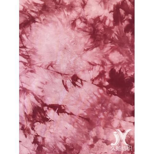 Rayon Stretch Fabric with Tie Dye