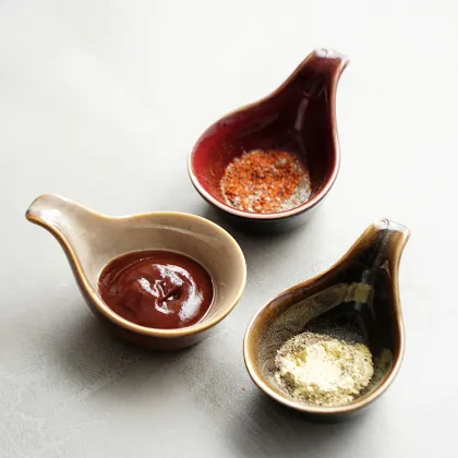 Wholesale Cheap Ceramic Plates and Sushi Dip Bowls for Restaurants