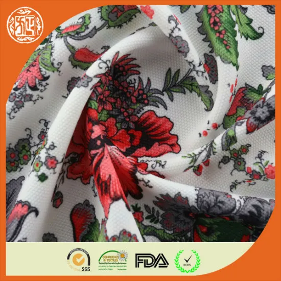 Hot selling Classical design printed 100% polyester jacquard fabric