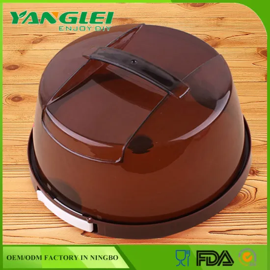 Factory Direct Prices Portable Round Clear Cake Container with Locking Lid and Handle