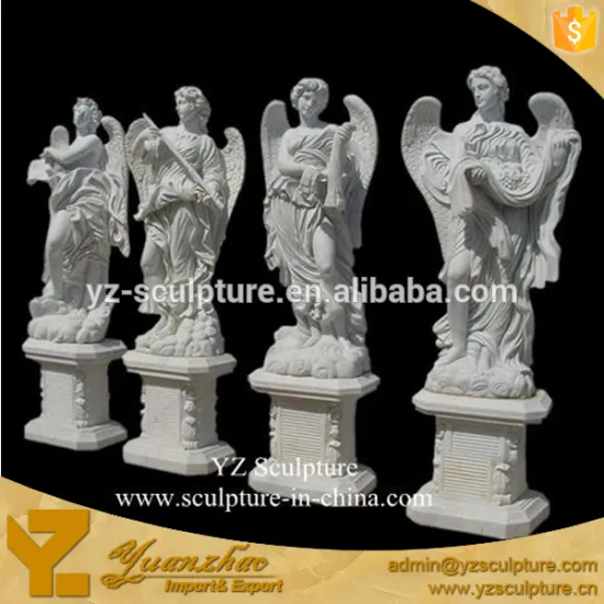 four seasons carving marble angel sculptures for outdoor decoration