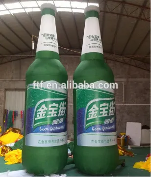 Giant PVC Tarpaulin inflatable snow flake beer bottle advertising model