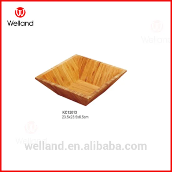 square bamboo bowl