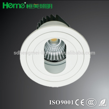 Adjustable LED lux round COB 9W 600lm LED ceiling recessed mount down light