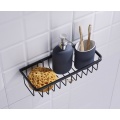 Matte Black Wall Mounted Shower Organizer