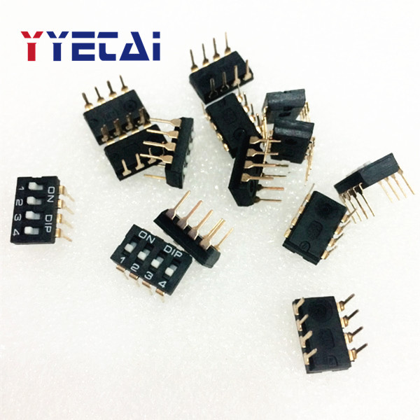 10PCS 2.54mm DIP switch straight black KI-02/KI-03/KI-04/05/KI-06/KI-07/KI-08/KI-09/KI-10 switch coding/toggle DD