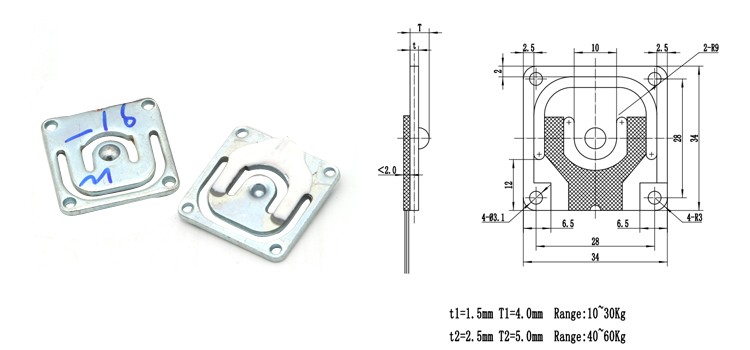 GML670A micro load cell drawing