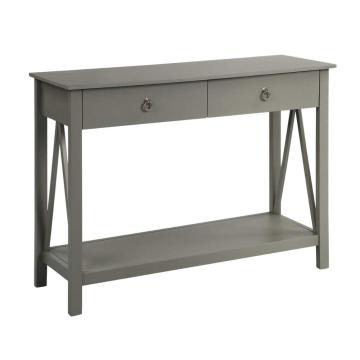 Modern Long Wood Luxury Console Table with Nordic Entrance Design