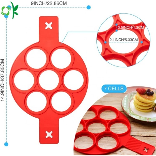 ซิลิโคนไม่ติดรอบรูปหัวใจทอดไข่ Moulds