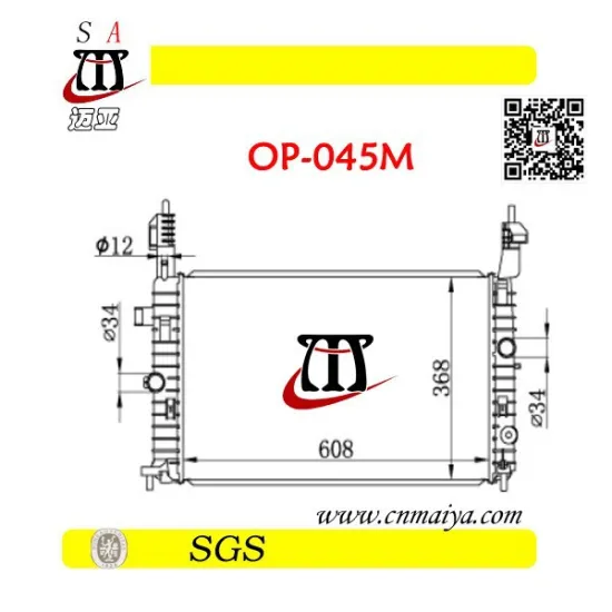 1300413 autoparts for aluminum radiator