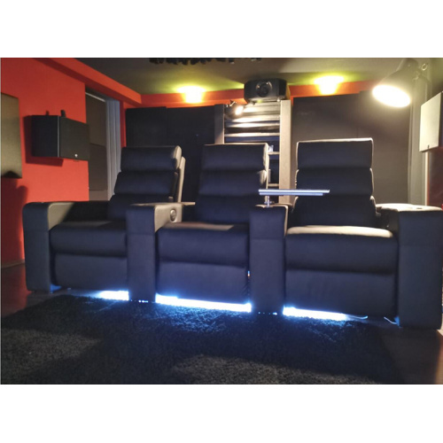 I Shaped Leather Cinema Reclinable Sofa