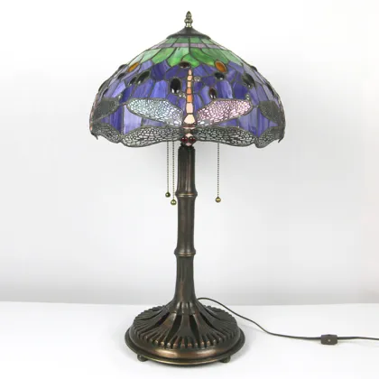 Tiffany-Style Dragonfly Stained Glass Lampshade