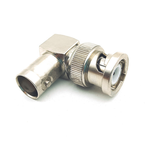 Right Angle BNC Male to Female Coaxial Adapter