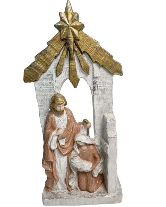 Polyresin Holy Family Figurine - Nativity Scene Religious Decor