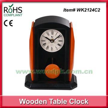 Factory home decorative fashion timber bedside desk clock