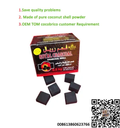HongQiang coconut charcoal coco charcoal Free sample support