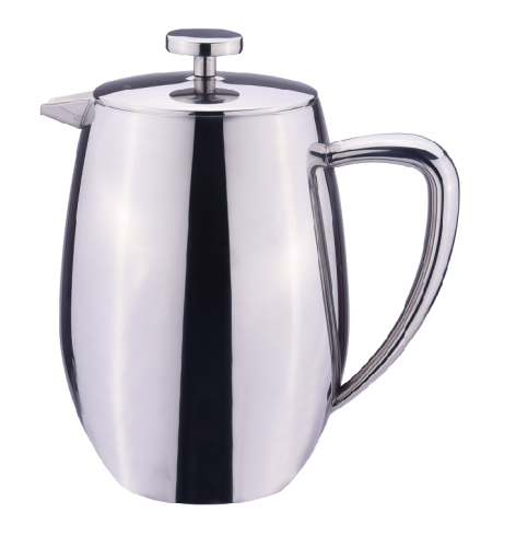 French Press Coffee Maker Grade Stainless Steel Silver