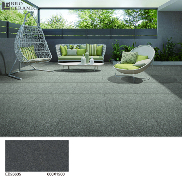 Schwarzer Granit-Look Anti-Rutschgres Porcellanato Fliesen 600x1200 mm 20 mm dick für Terrasse und Garten Äußere