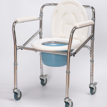 Commode Chair With Padded Armrests