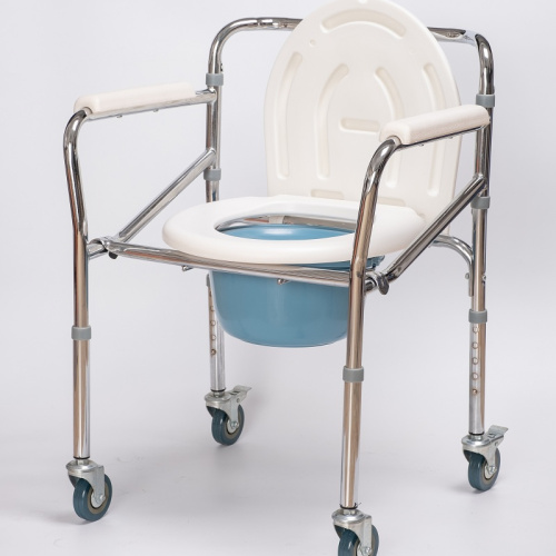 Commode Chair With Padded Armrests