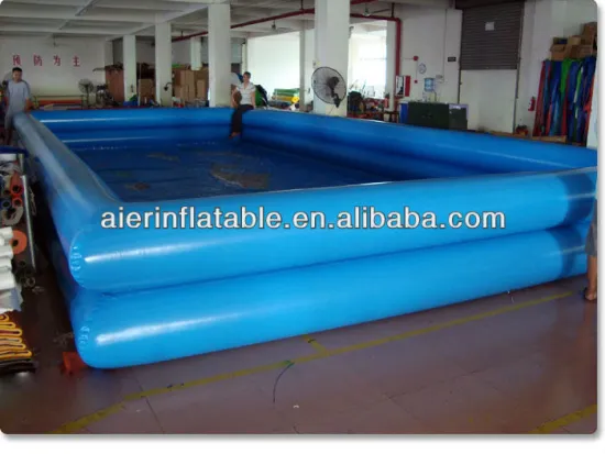 Sky Blue Inflatable Double Layer Pool for kids fun