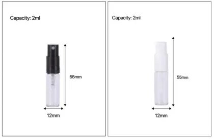 2ml 3ml Mini Black Sample Perfume Vials Bottles