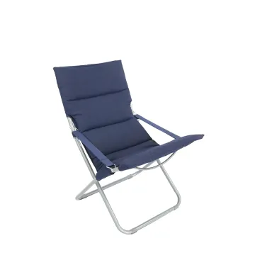 Adjustable Outdoor Lightweight Blue Folding Reclining Chair - In Stock