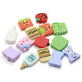 100Pcs/Lot New Cute School Items Notebook Pencil Flatback Resin Cabochons Embellishments Diy Scrapbooking Hair Bow Accessories