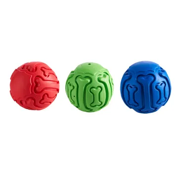 Squeaky Rubber Dog Ball - Chewable Fetch Toy